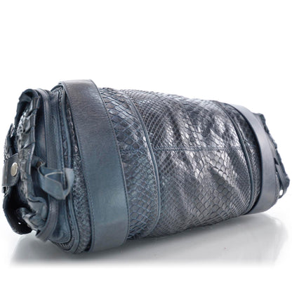 Chloe Python Silverado Shoulder Bag Blue 6 of 10