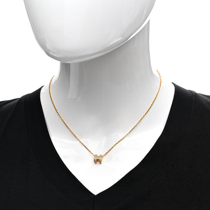 Hermes Lacquered Gold Mini Pop H Pendant Necklace Marron Glace 2 of 9