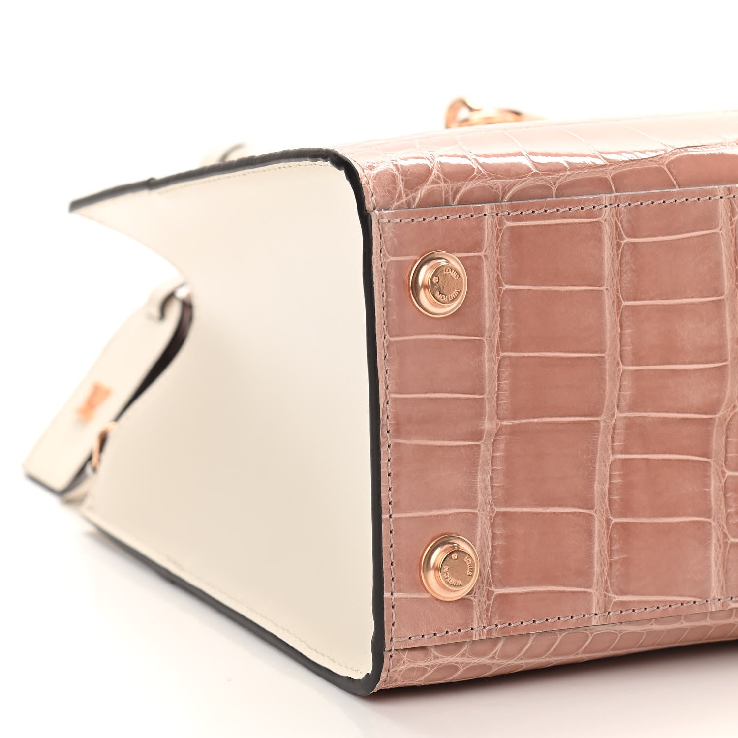 Louis Vuitton Alligator Goatskin City Steamer PM Sienna Nude White 9 of 10