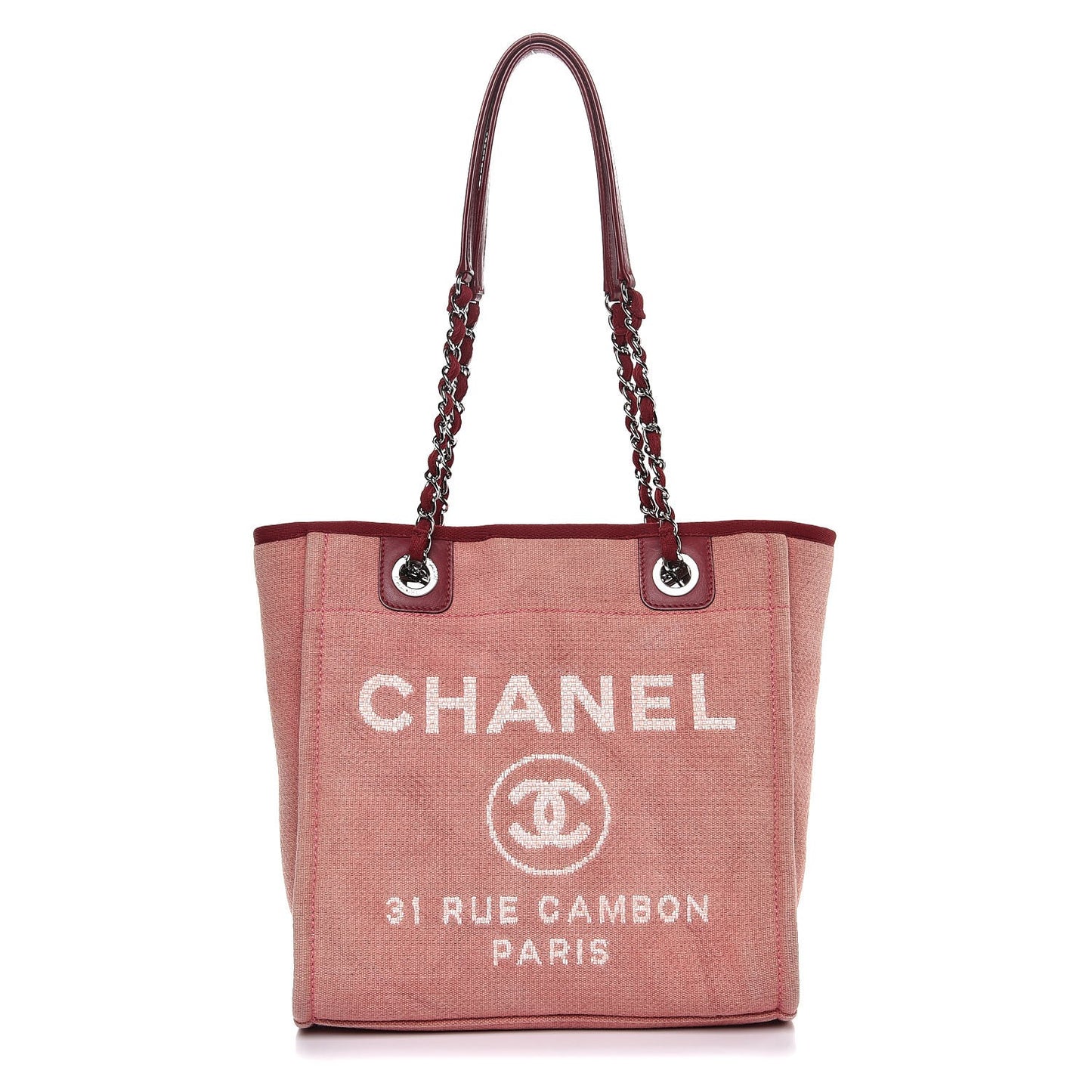 Canvas Mini Deauville Tote Red
