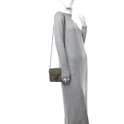 Gucci GG Supreme Monogram Mini Dionysus Chain Wallet Beige Taupe 2 of 13