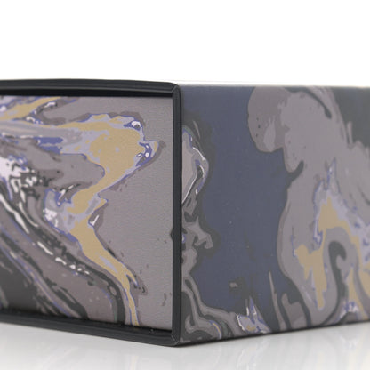 Fendi Calfskin Marble Logo Vertical Box Grigio Blue White 9 of 10