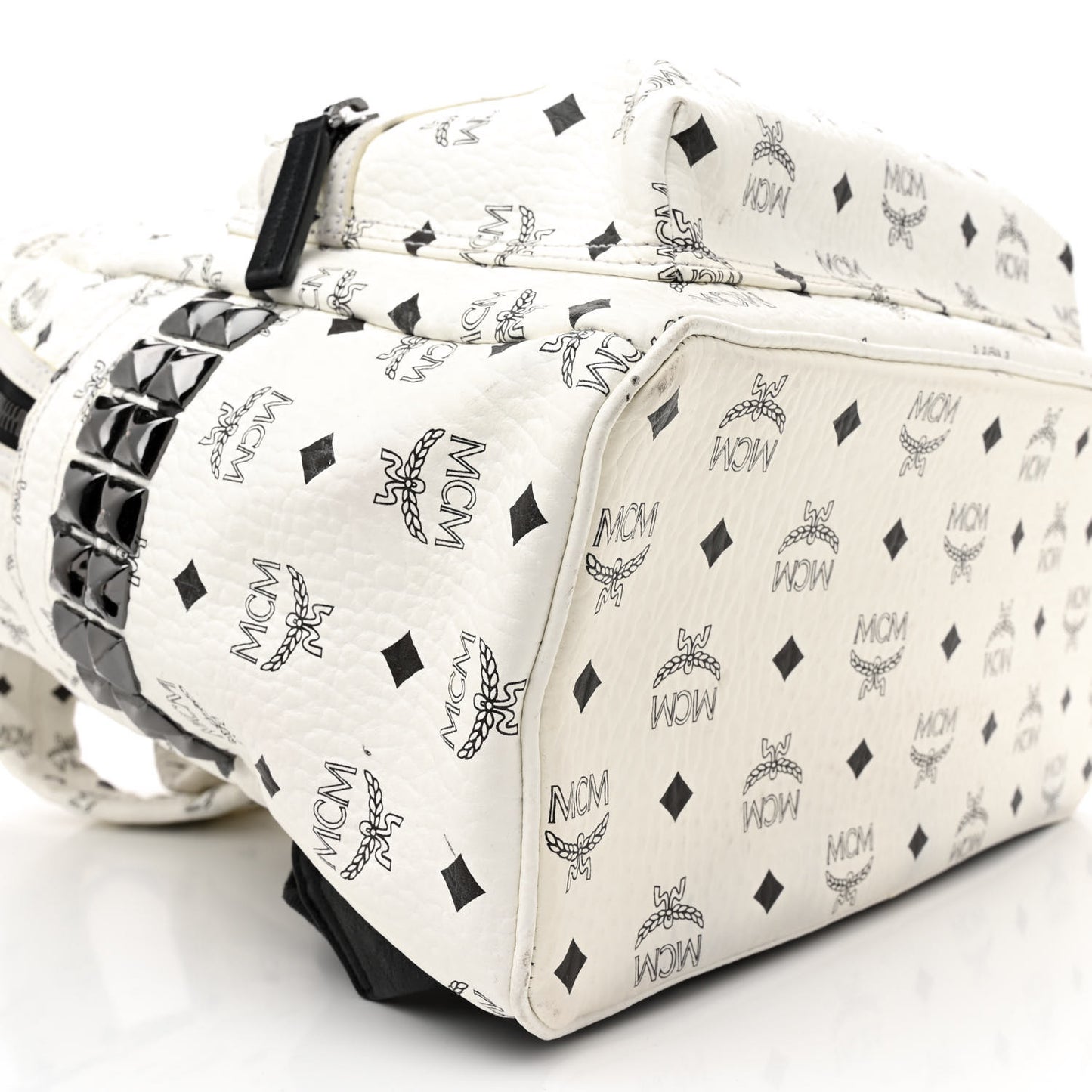 Visetos Medium Side Studs Stark Backpack White