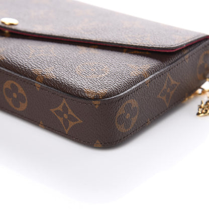 Louis Vuitton Monogram Pochette Felicie Chain Wallet Fuchsia 8 of 10