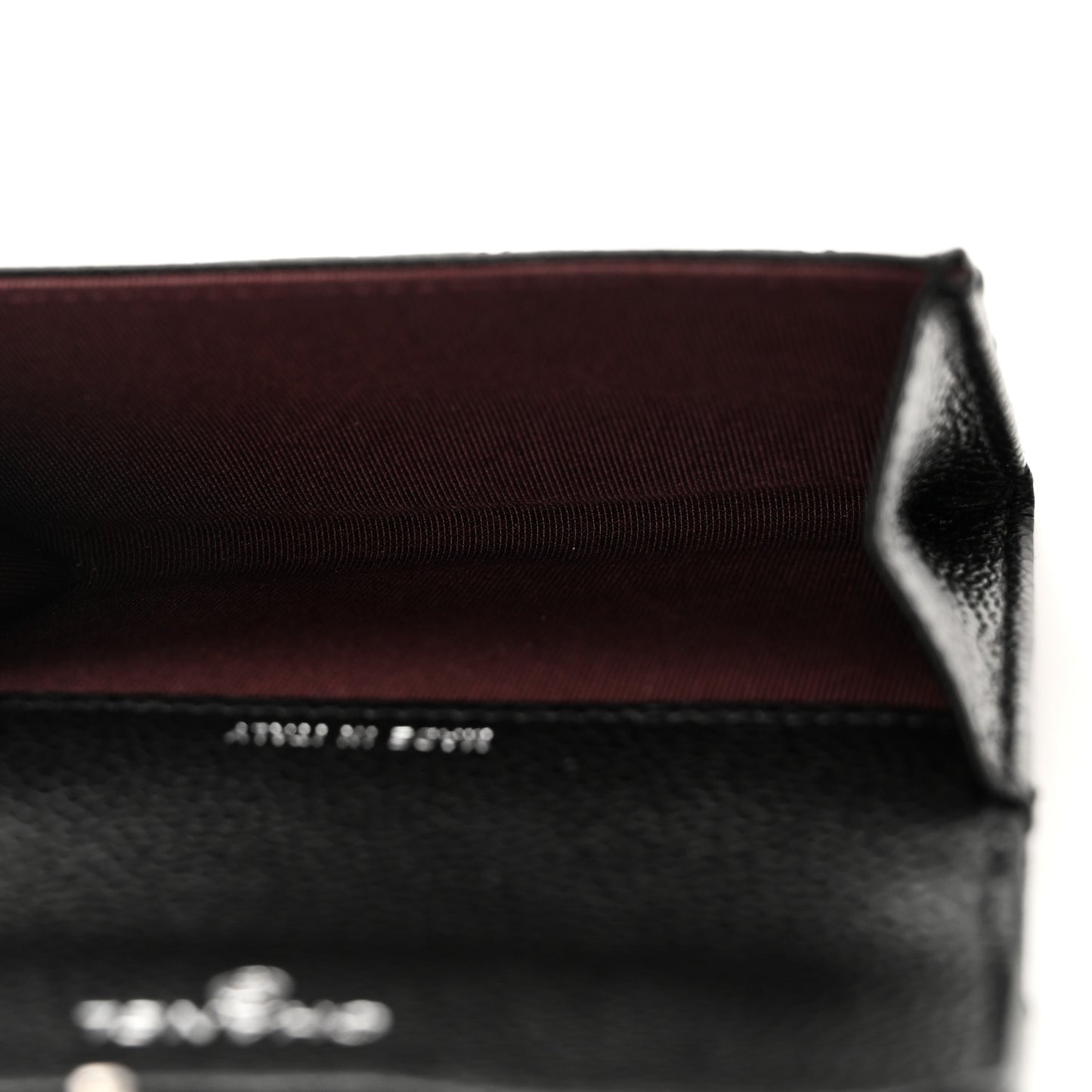 Caviar Quilted Flap Card Holder Wallet Black