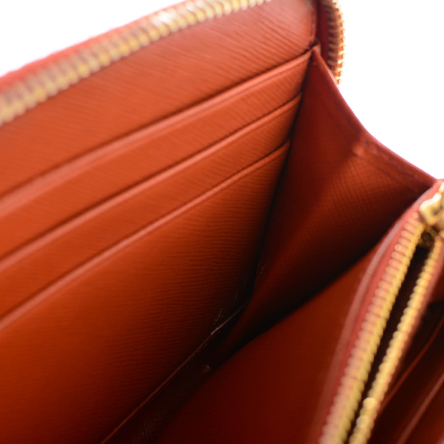 Saffiano Metal Zip Around Wallet Rame