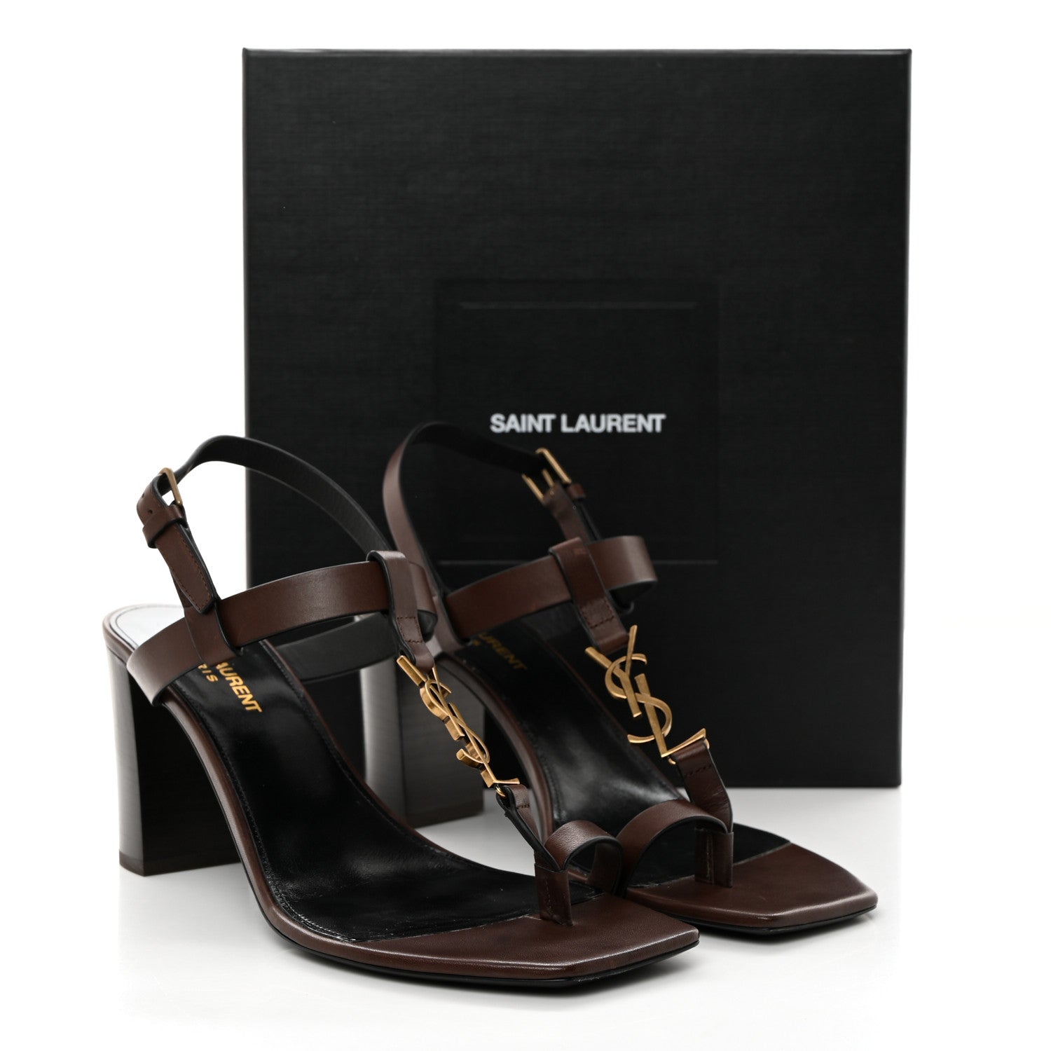 Saint Laurent Calfskin Cassandra 75 Sandals 40 Moro 9 of 9