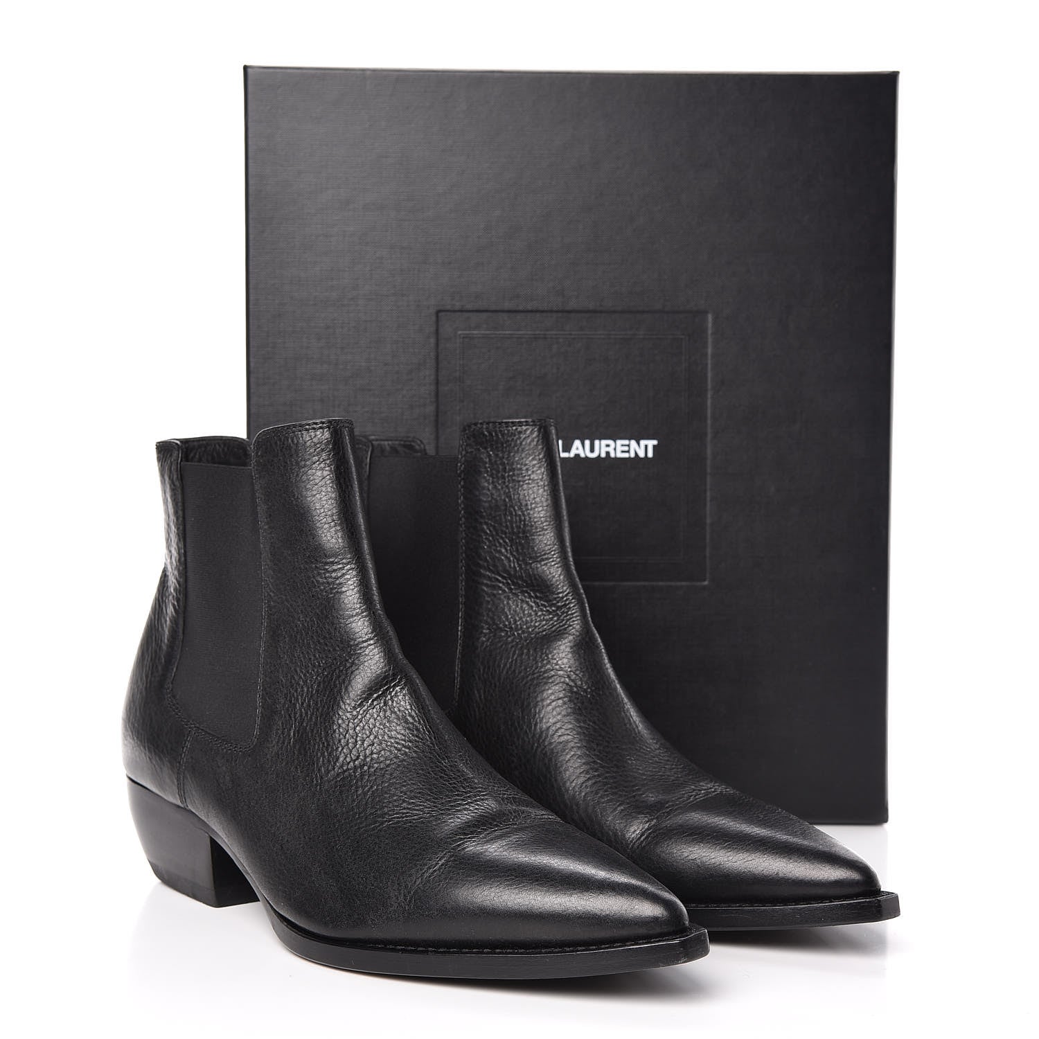 Saint Laurent Calfskin Theo 40 Ankle Boots 44.5 Black 15 of 15