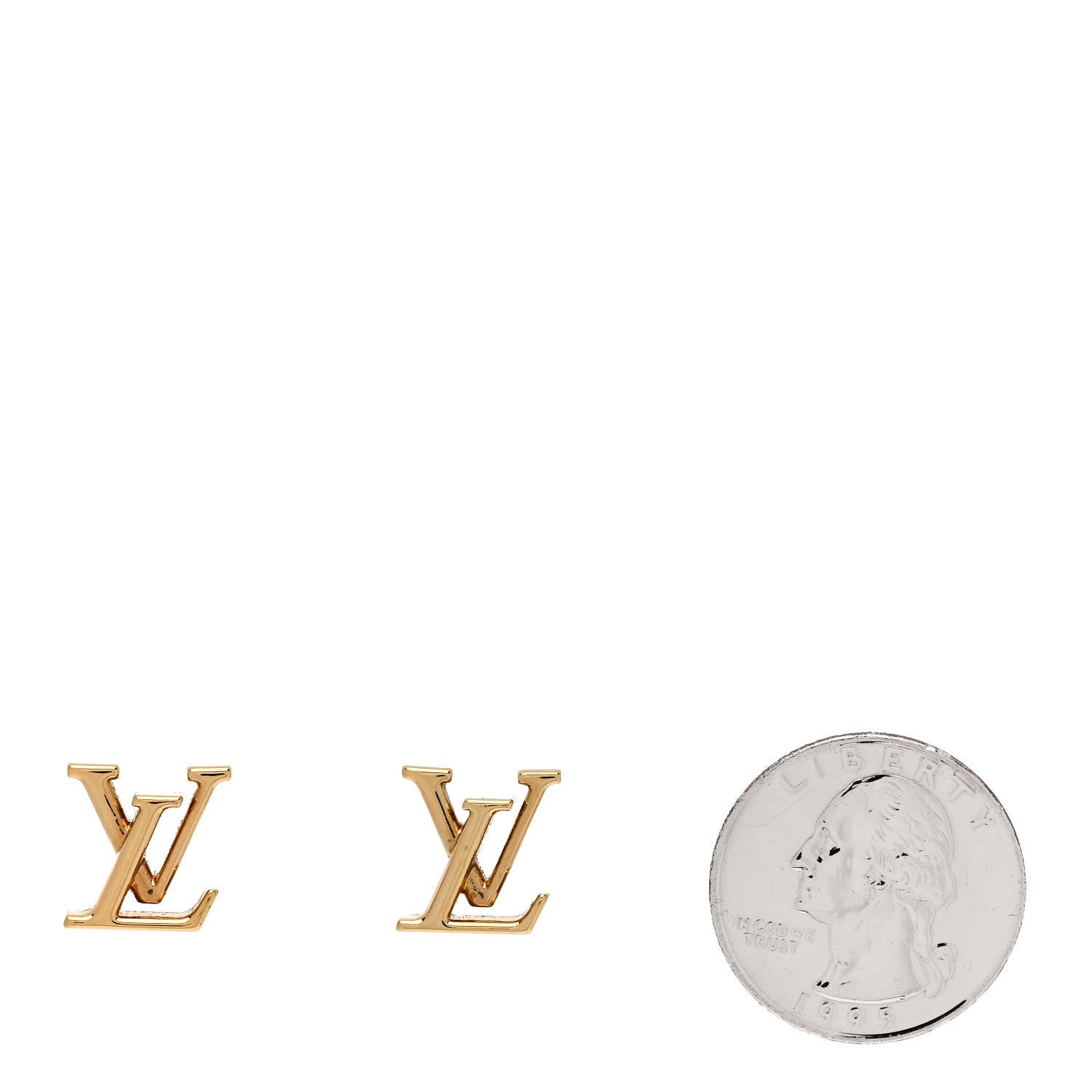 Louis Vuitton Metal LV Iconic Earrings Gold 2 of 4