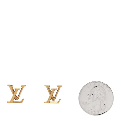 Louis Vuitton Metal LV Iconic Earrings Gold 2 of 4