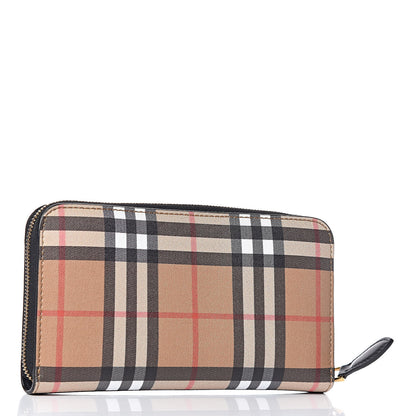 Burberry Vintage Check Elmore Zip Around Wallet Black 3 of 7