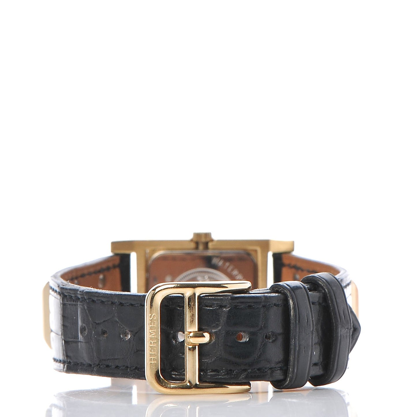 Stainless Steel Alligator 23mm Medor Quartz Watch Noir