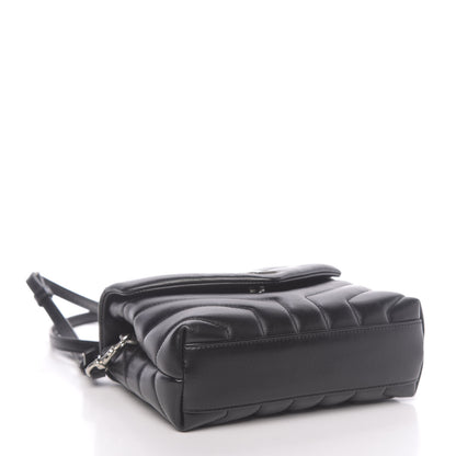 Saint Laurent Calfskin Y Quilted Monogram Toy Loulou Crossbody Bag Black 4 of 10