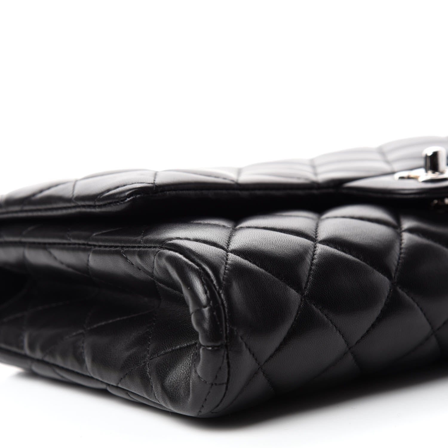 Chanel Lambskin Quilted Clutch With Chain Flap Black 6 of 11
