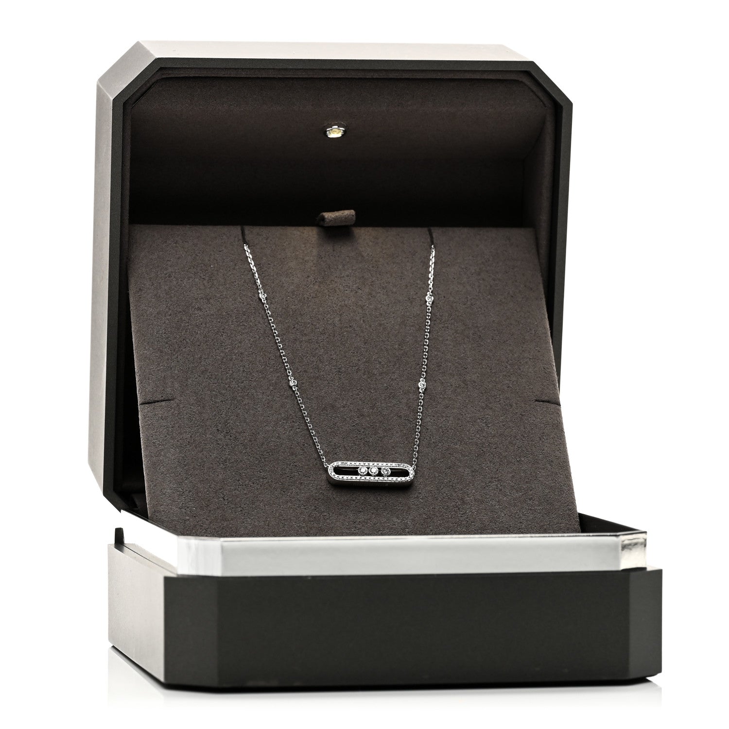 Messika 18K White Gold Diamond Baby Move Pave Necklace 5 of 5