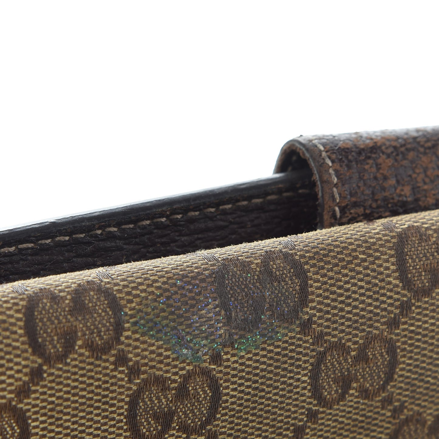 Crystal Monogram Continental Charmy Wallet Brown