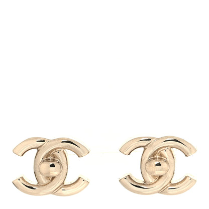Chanel Metal CC Turnlock Earrings Gold 1 of 10