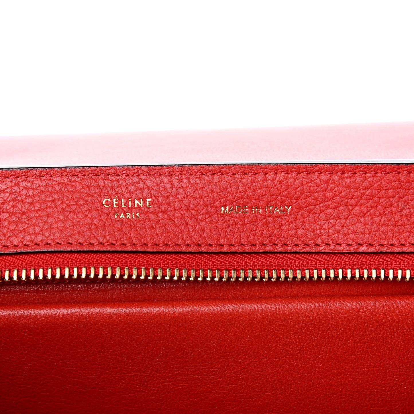 Drummed Calfskin Suede Small Trapeze Coquelicot
