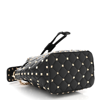 Valentino Garavani Nappa Mini Rockstud Spike Bucket Bag Black 4 of 9
