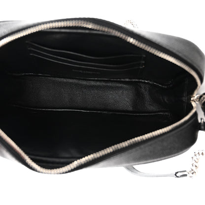 Saint Laurent Grain De Poudre Matelasse Monogram Mini Lou Camera Bag Black 5 of 10