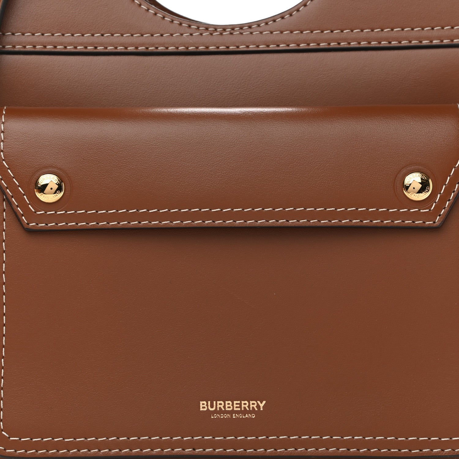 Burberry Smooth Calfskin Mini Pocket Bag Malt Brown 8 of 11