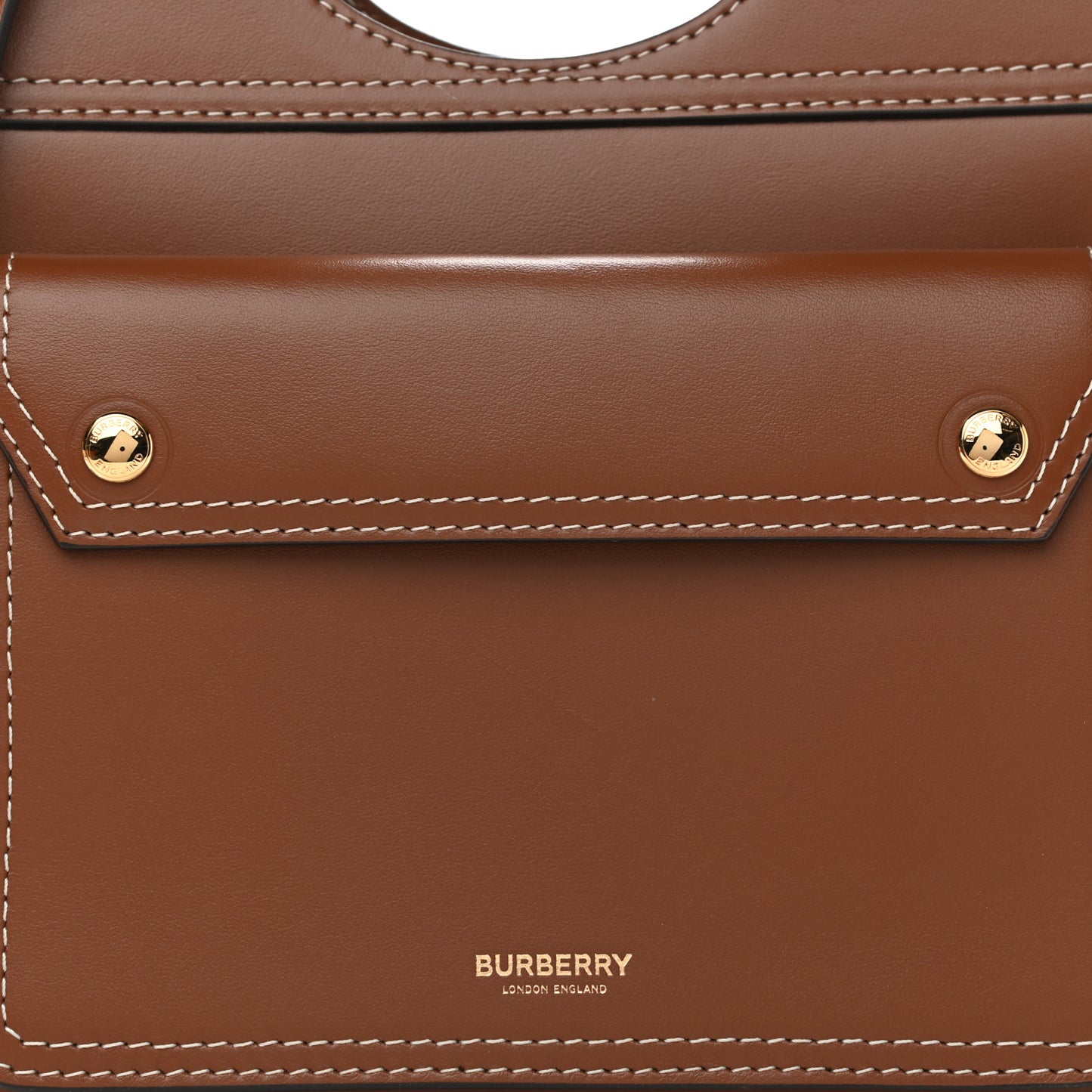 Smooth Calfskin Mini Pocket Bag Malt Brown