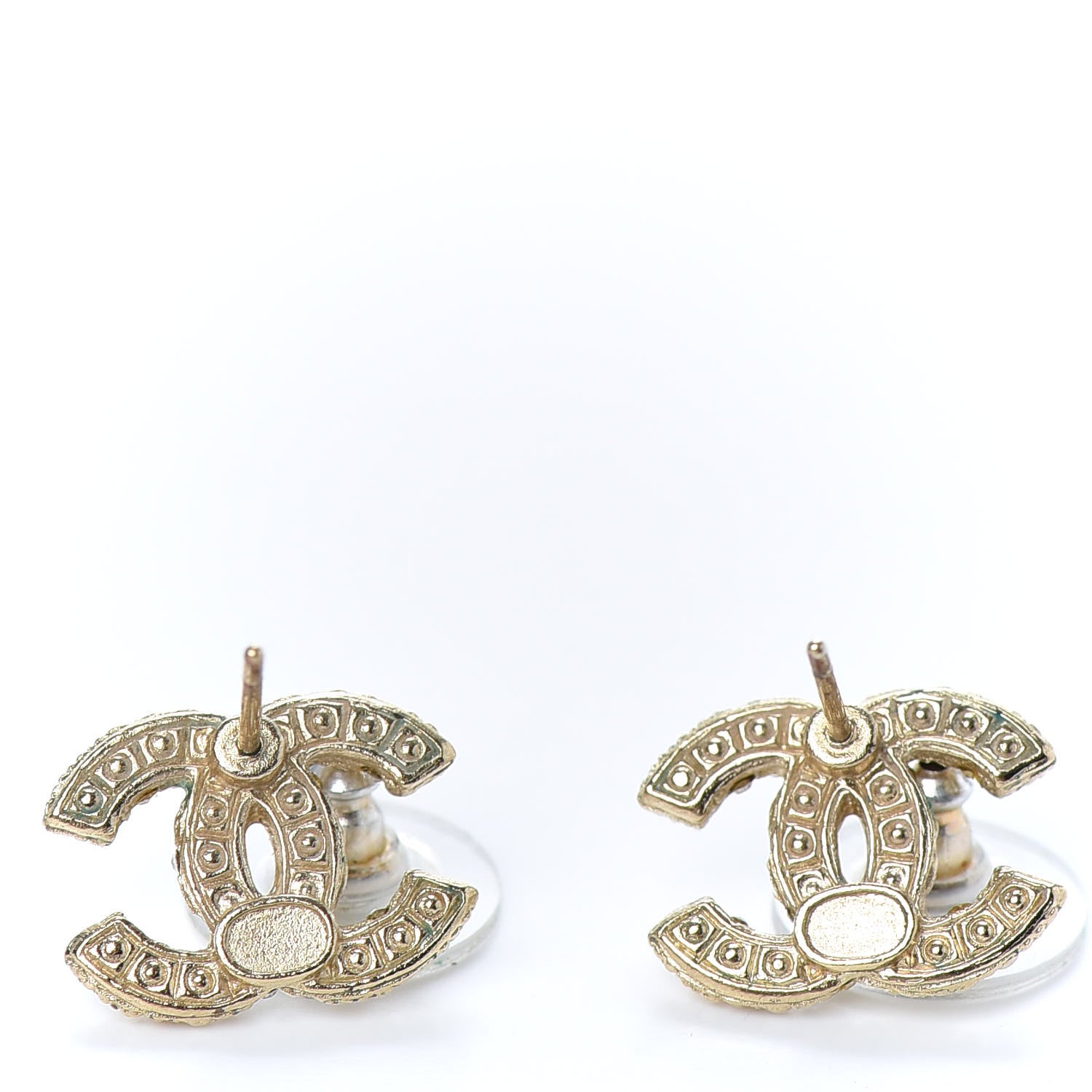 Chanel Pearl CC Earrings Gold 4 of 4