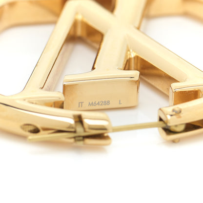 Louis Vuitton Metal Louise Hoop Earrings Gold 4 of 6