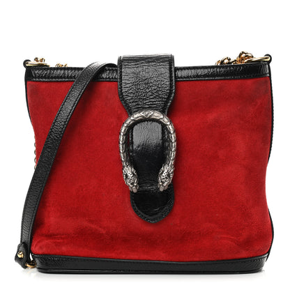 Gucci Suede Patent Medium Dionysus Bucket Bag Red 1 of 14