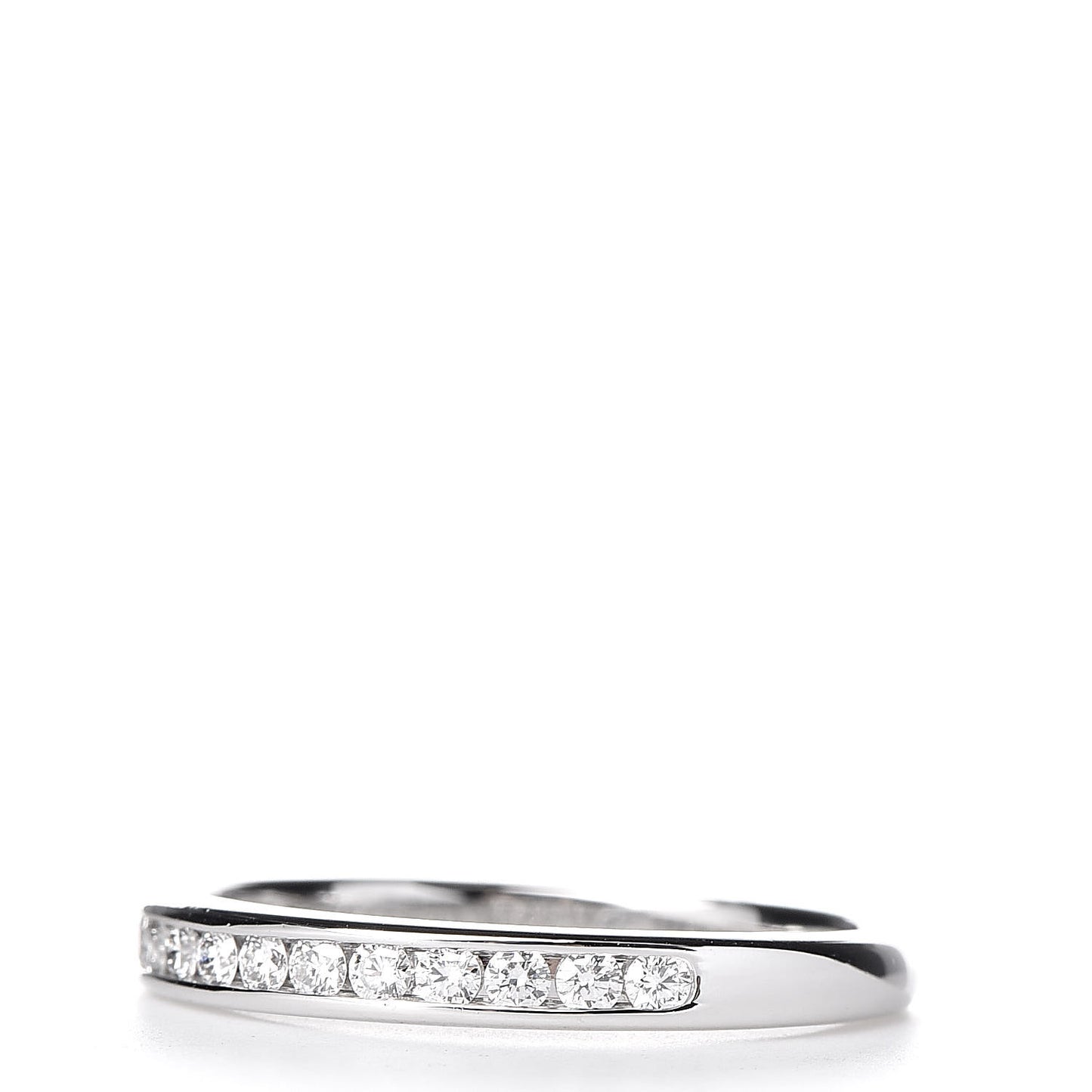 Platinum Diamond .22ctw Half Circle Wedding Band Ring 52 6