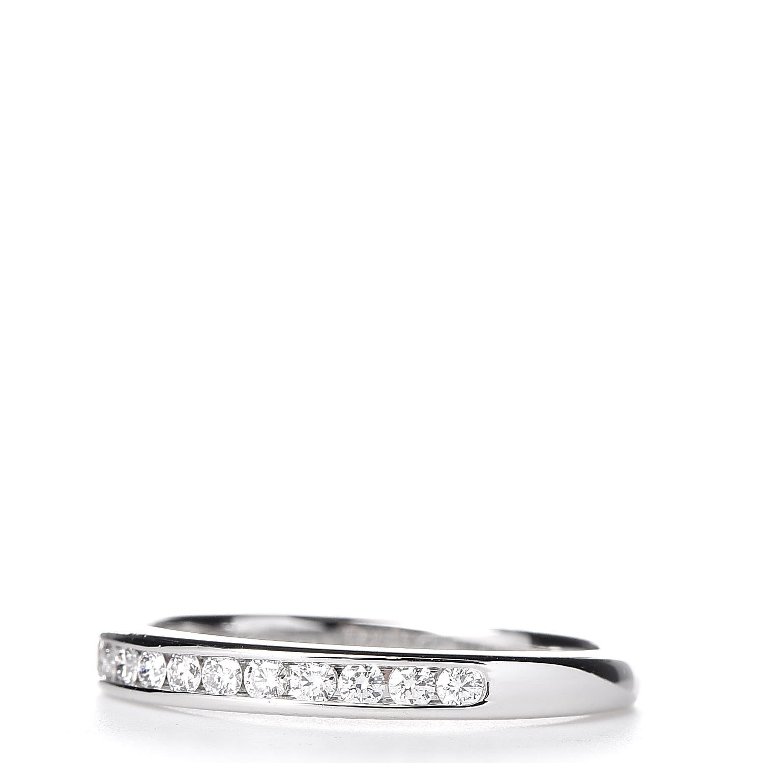 Tiffany Platinum Diamond .22ctw Half Circle Wedding Band Ring 52 6 3 of 6