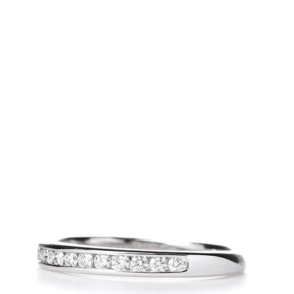Tiffany Platinum Diamond .22ctw Half Circle Wedding Band Ring 52 6 3 of 6