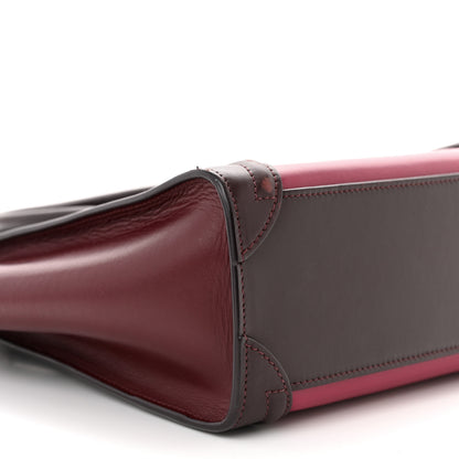 Celine Satin Calfskin Nano Tri-Color Luggage Purple Orchid 8 of 9