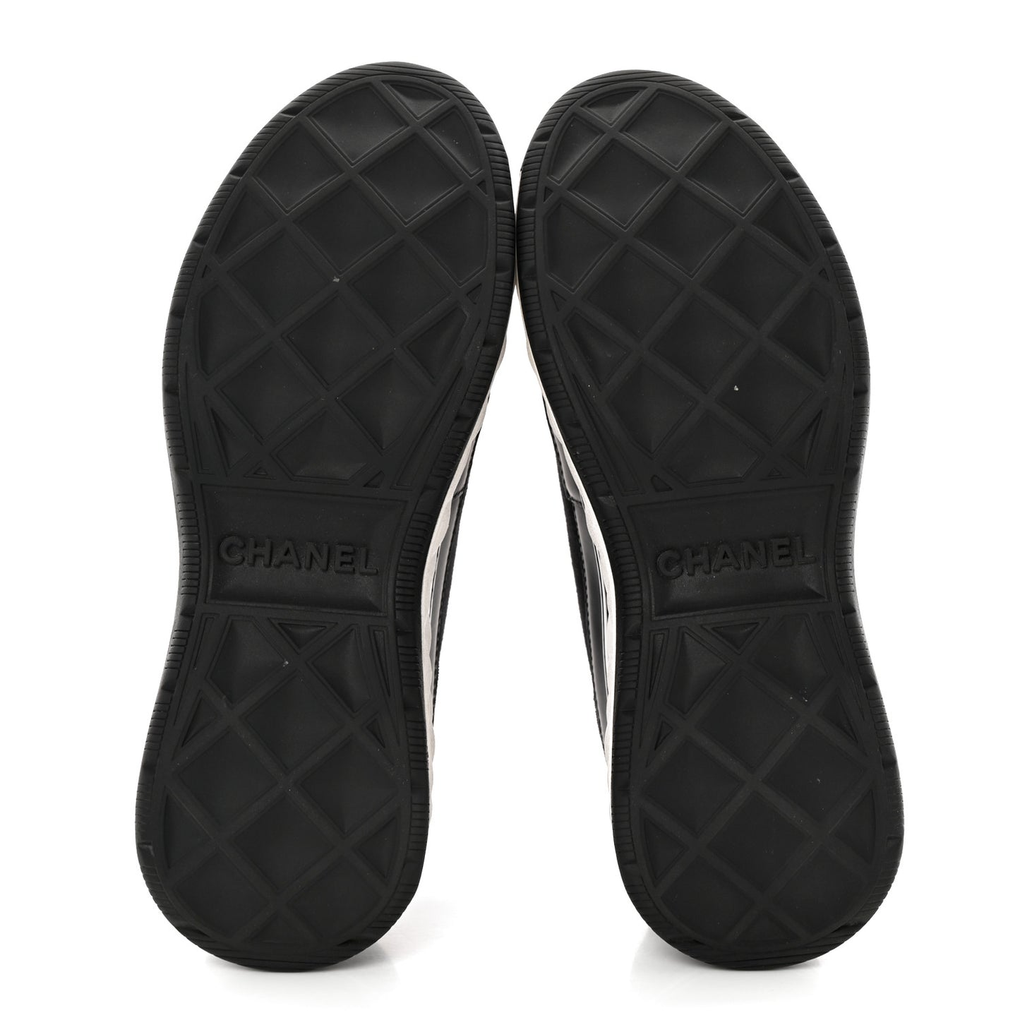 Velvet Calfskin Mixed Fibers CC Sneakers 37 Black