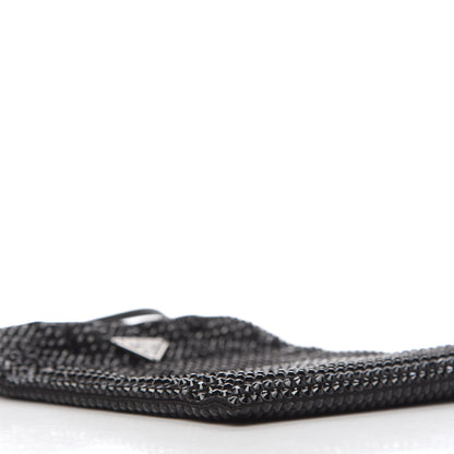 Prada Nylon Satin Crystal Tote Black 6 of 10