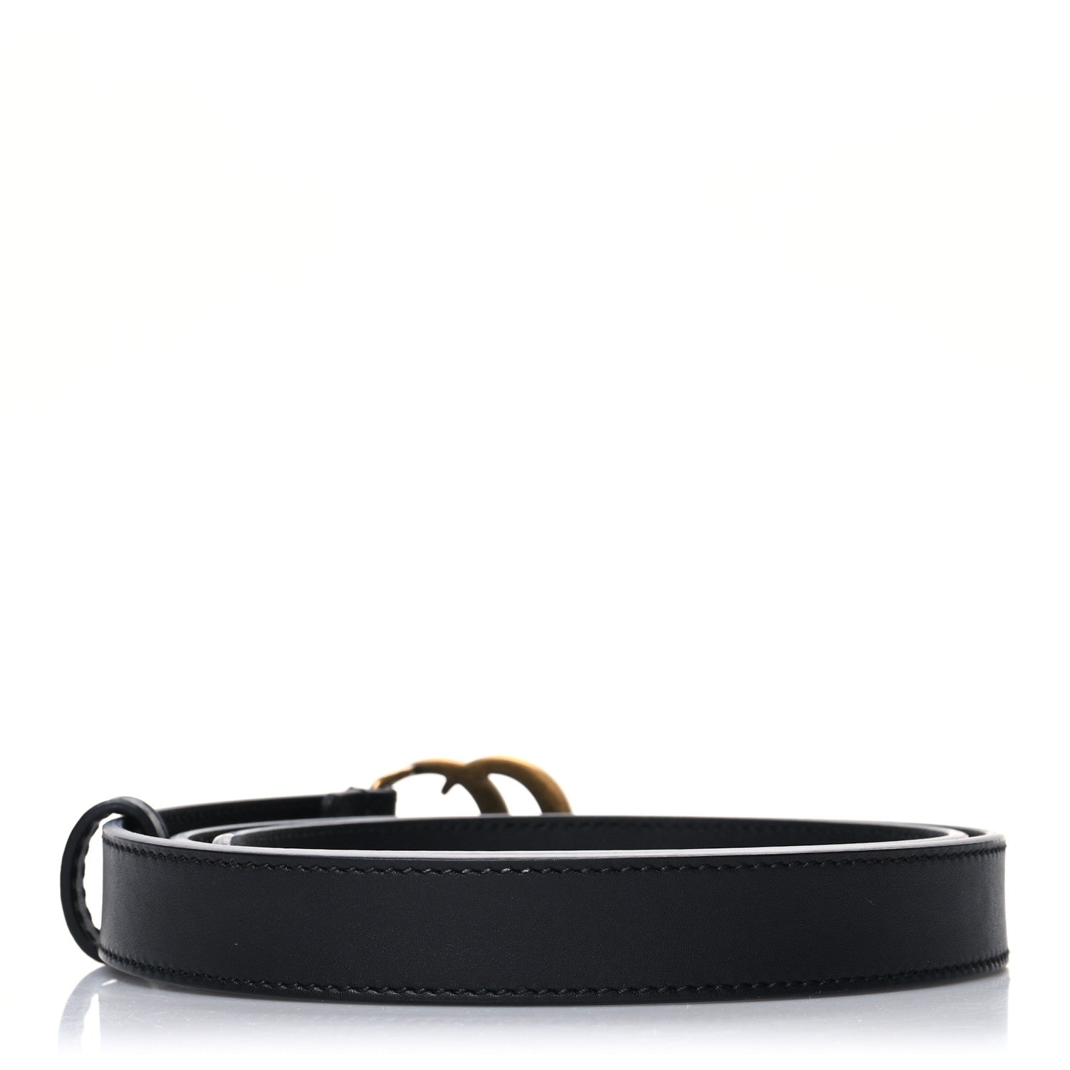Gucci Calfskin Double G 20mm Belt 80 32 Black 2 of 5