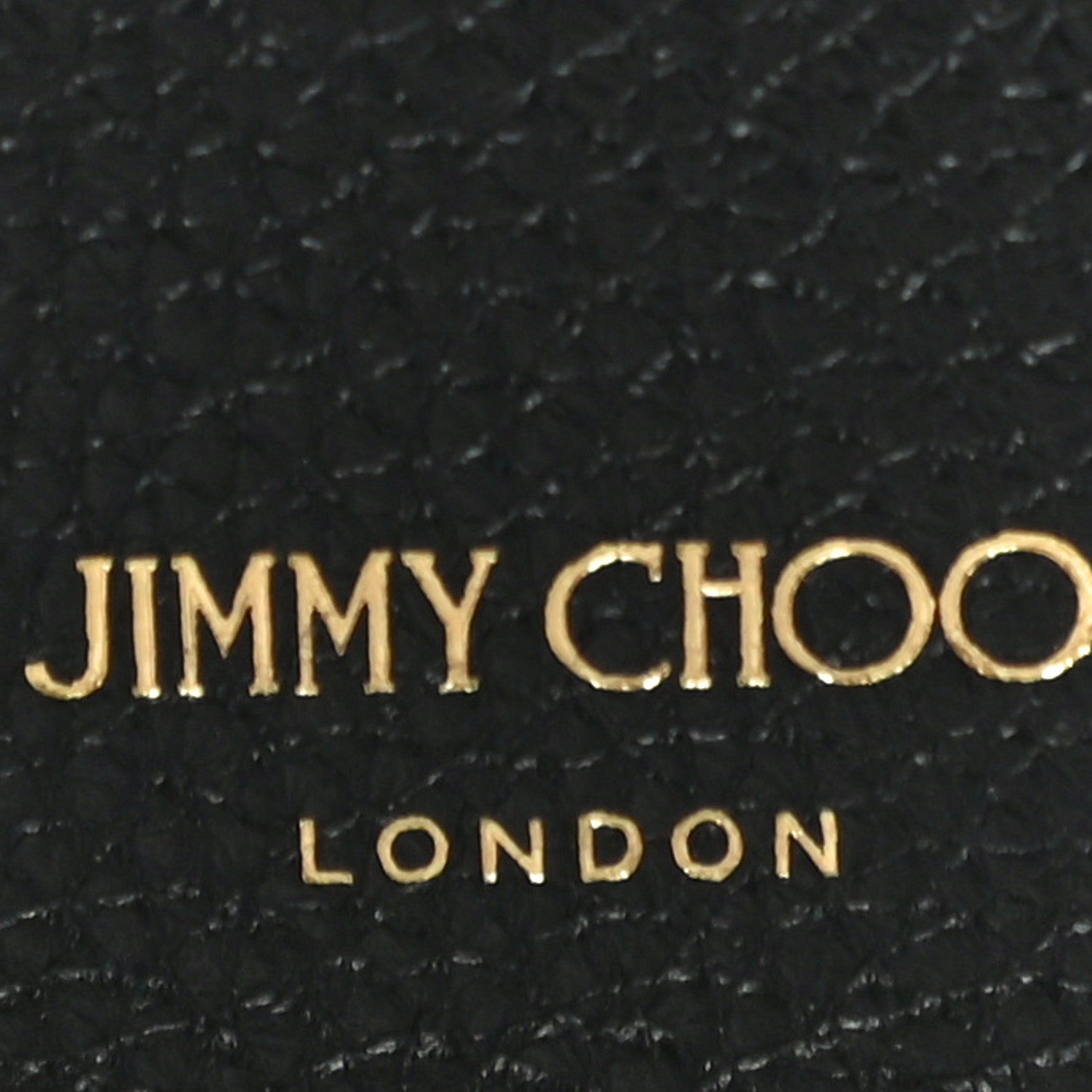 Jimmy Choo Calfskin Logo Embossed Card Holder On Chain Black 7 of 11