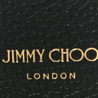 Jimmy Choo Calfskin Logo Embossed Card Holder On Chain Black 7 of 11