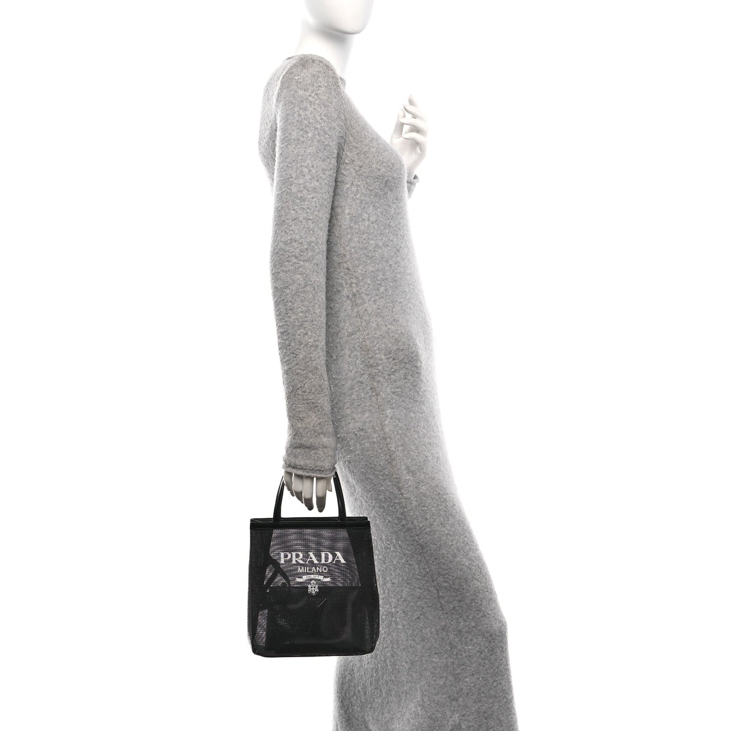 Sequin Rete Paillettes Small Tote Bag Black