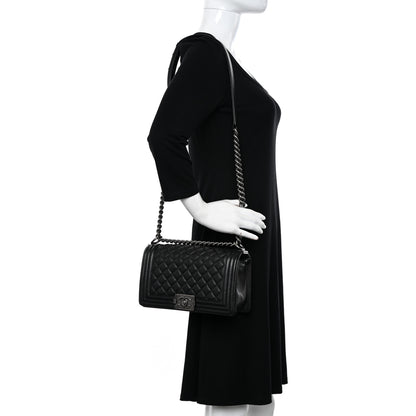 Chanel Caviar Quilted Medium Boy Flap Black 2 of 11