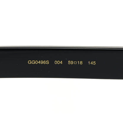 Gucci Acetate Geometric Crystal Sunglasses GG0496S Black 6 of 7