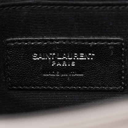 Saint Laurent Calfskin Y Quilted Monogram Loulou Crossbody Clutch Storm 6 of 12