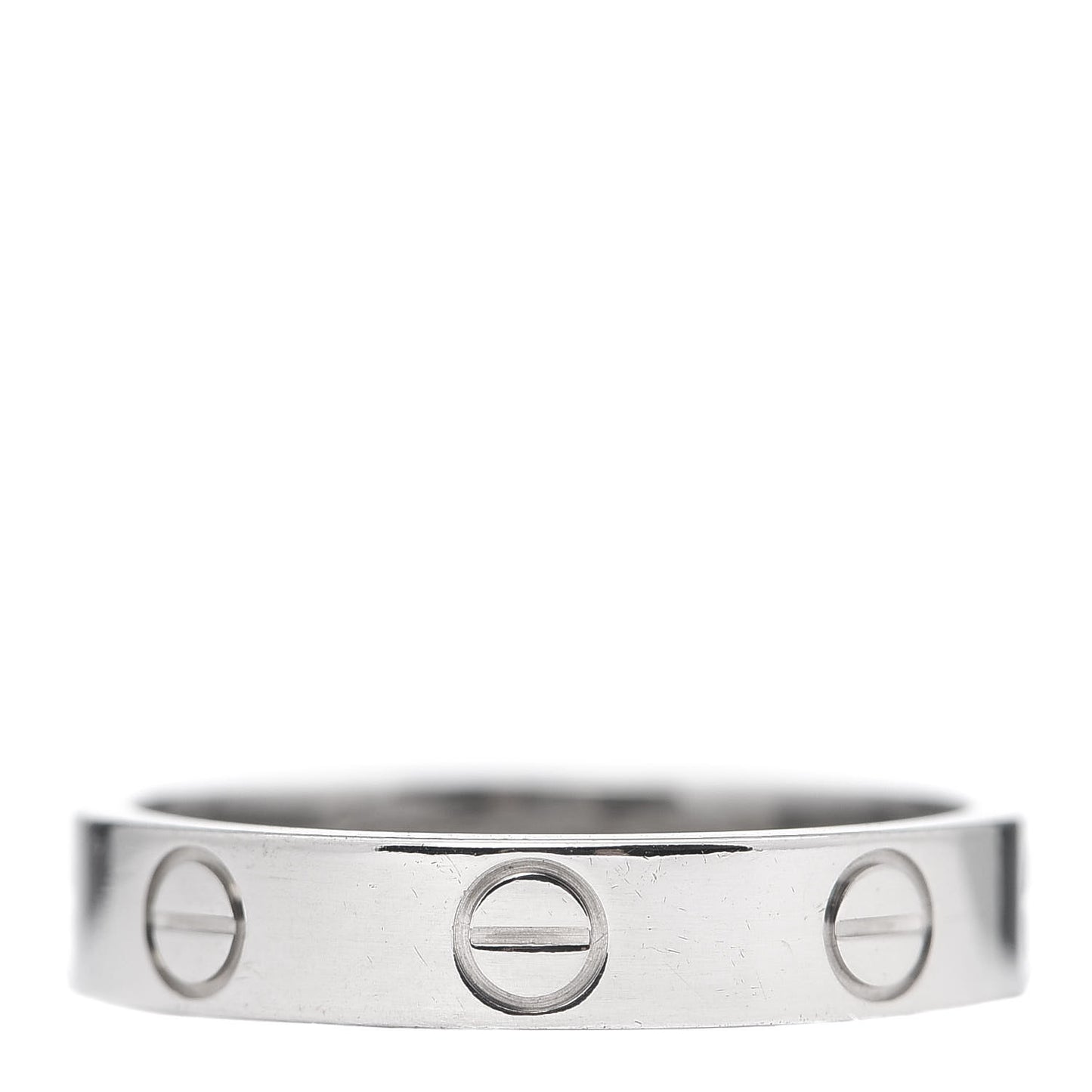 18K White Gold 3.5mm LOVE Wedding Band Ring 50 5.25