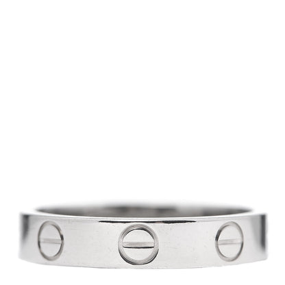 Cartier 18K White Gold 3.5mm LOVE Wedding Band Ring 50 5.25 3 of 5