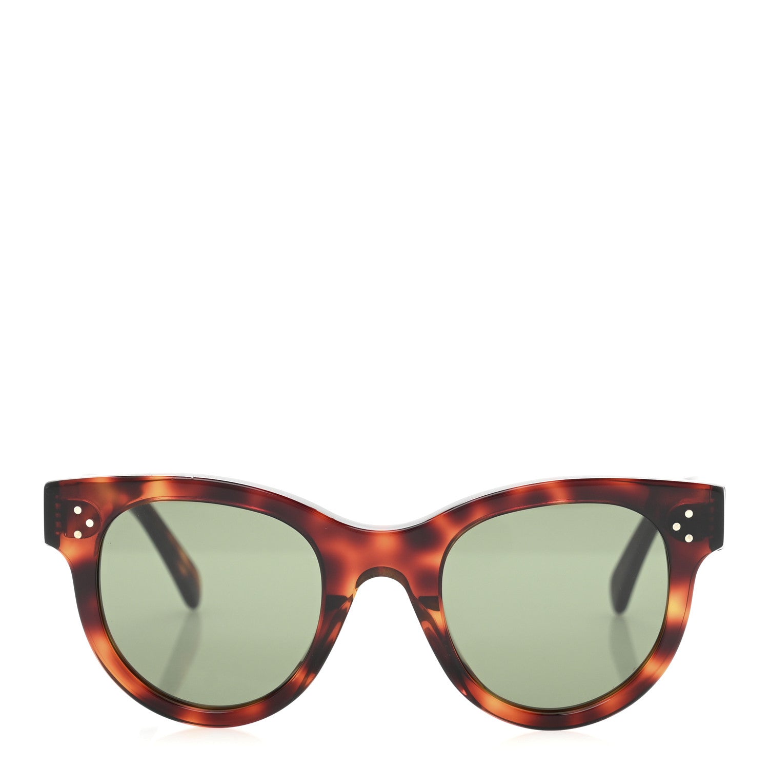 Celine Acetate Studded Mineral Round Sunglasses CL40031 Tortoise 2 of 9