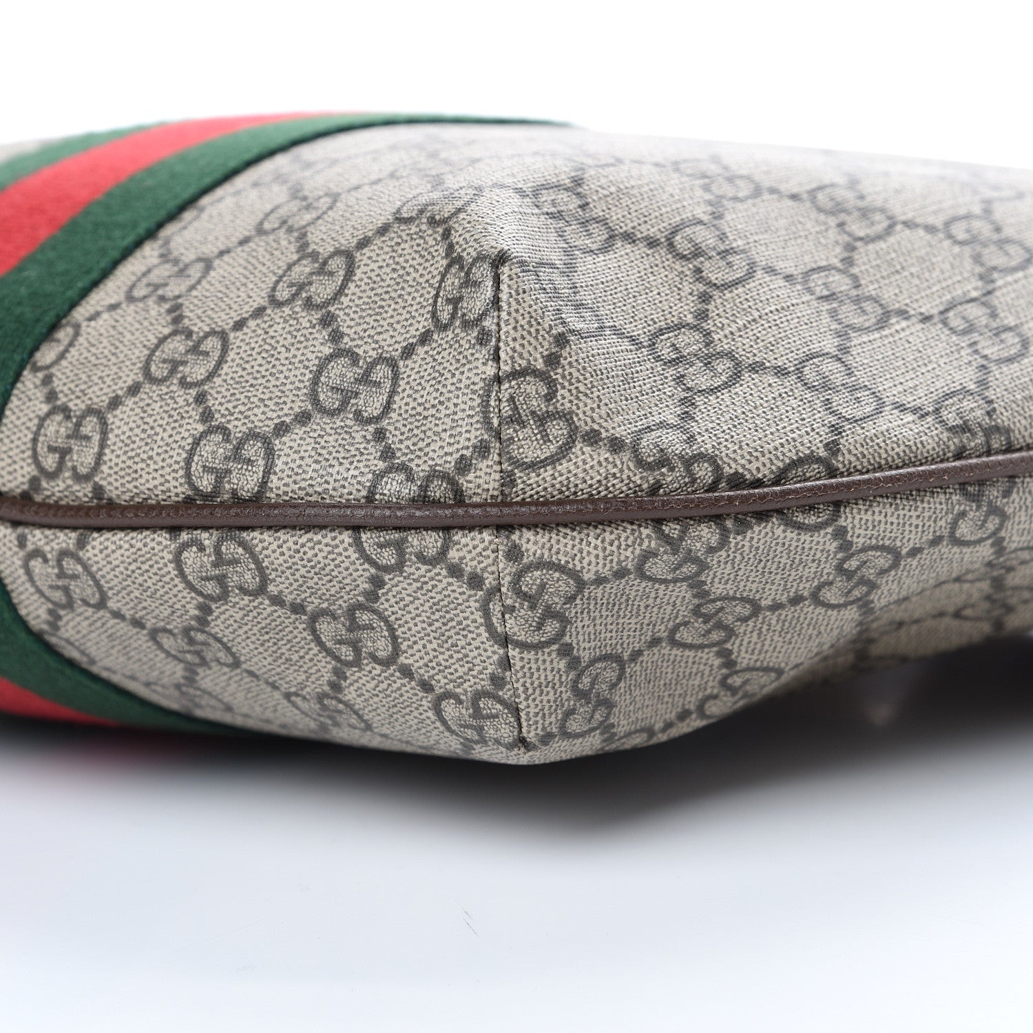 Gucci GG Supreme Monogram Web Small Ophidia Half Moon Hobo Brown 9 of 9