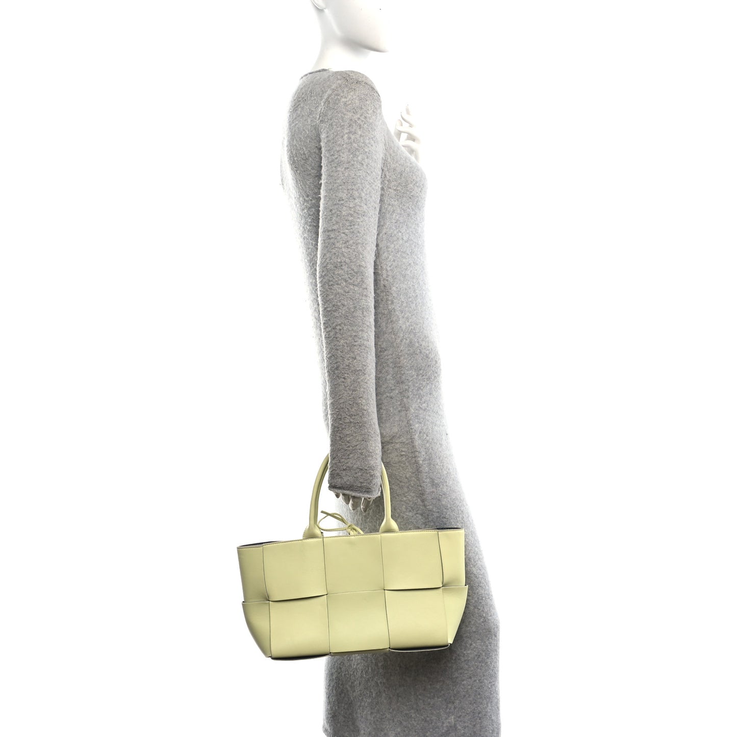 Nappa Maxi Intrecciato Small Arco Tote Lemon