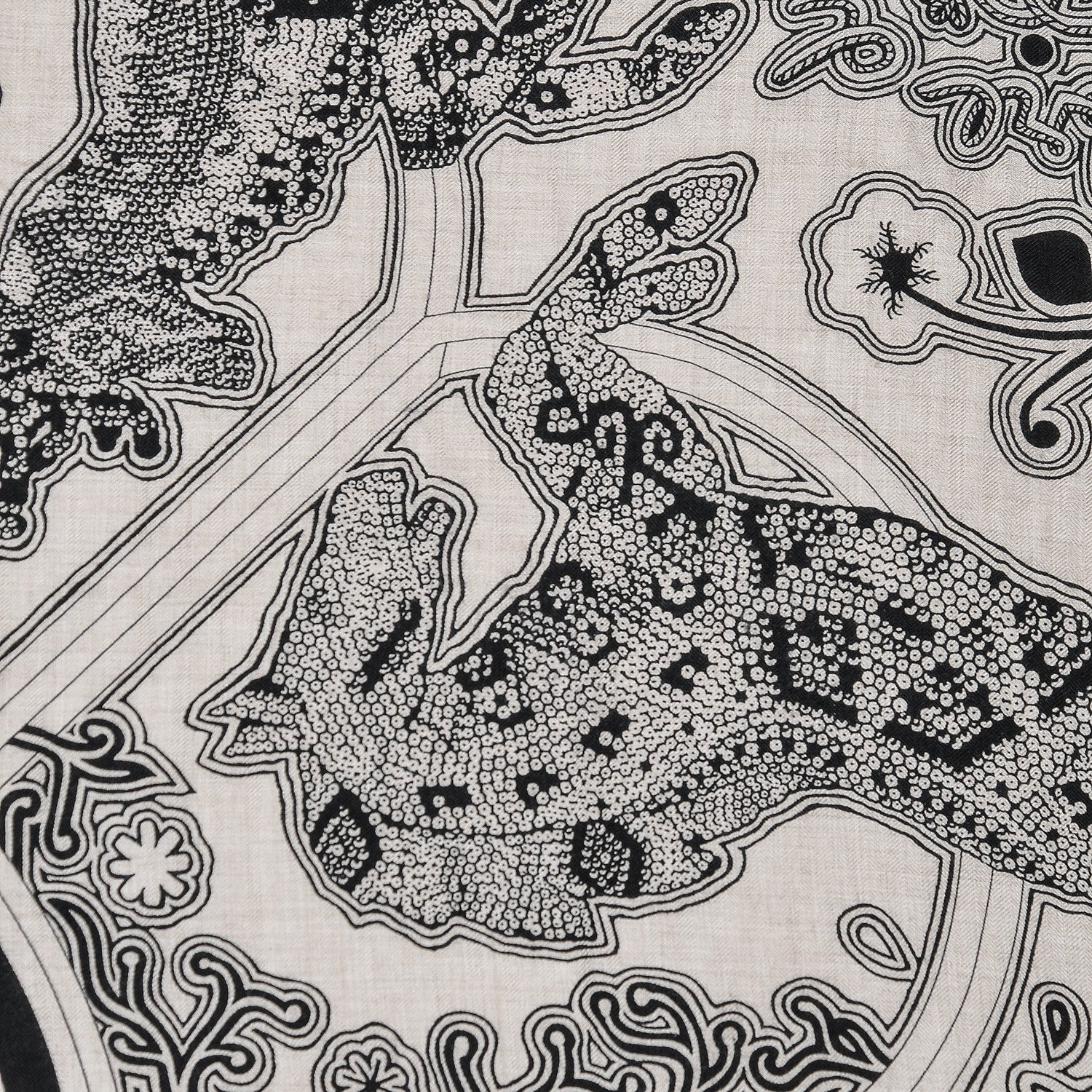 Hermes Cashmere Silk L'Arbre Du Vent Shawl 140 4 of 9