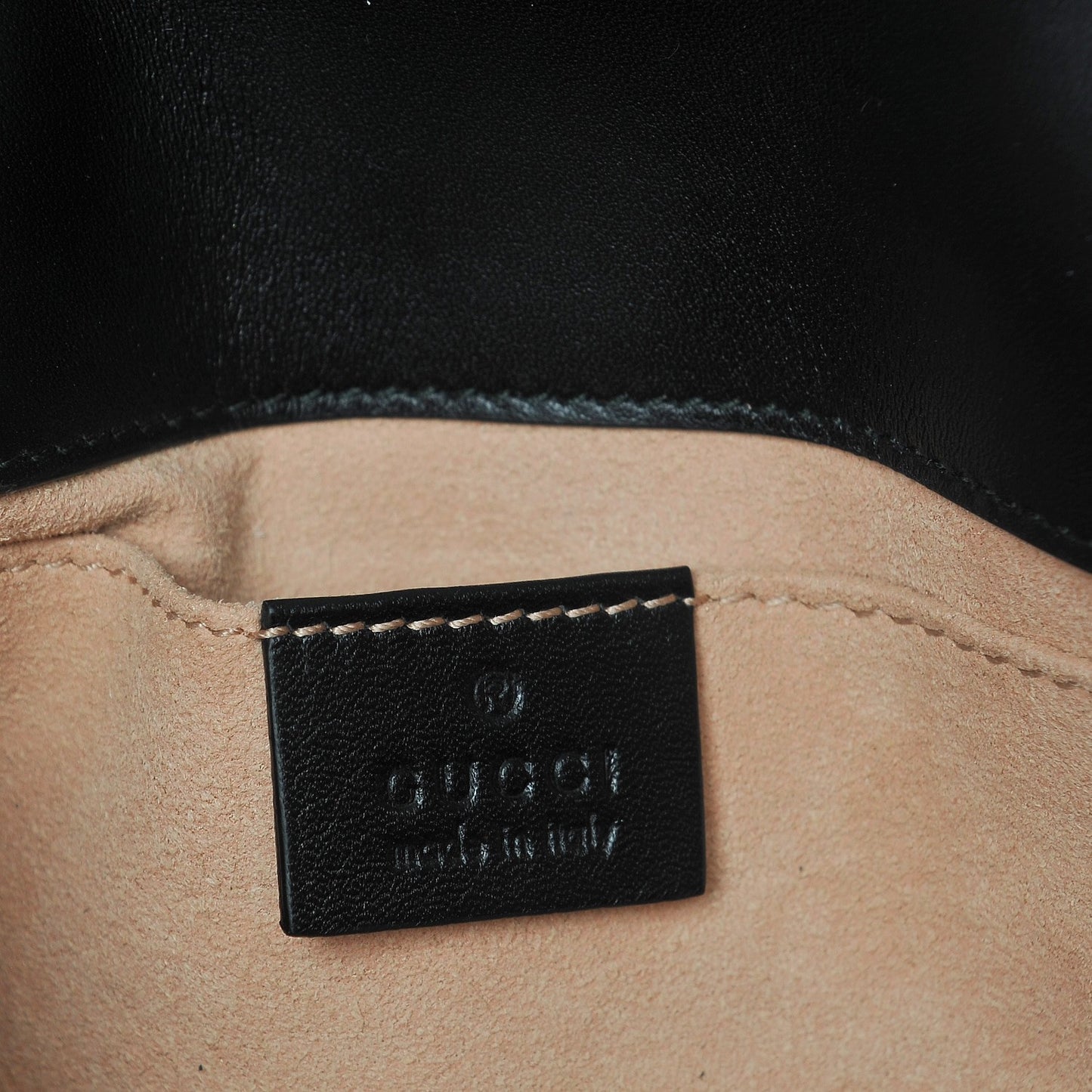 Calfskin Matelasse Studded Mini Pearly GG Marmont Shoulder Bag Black