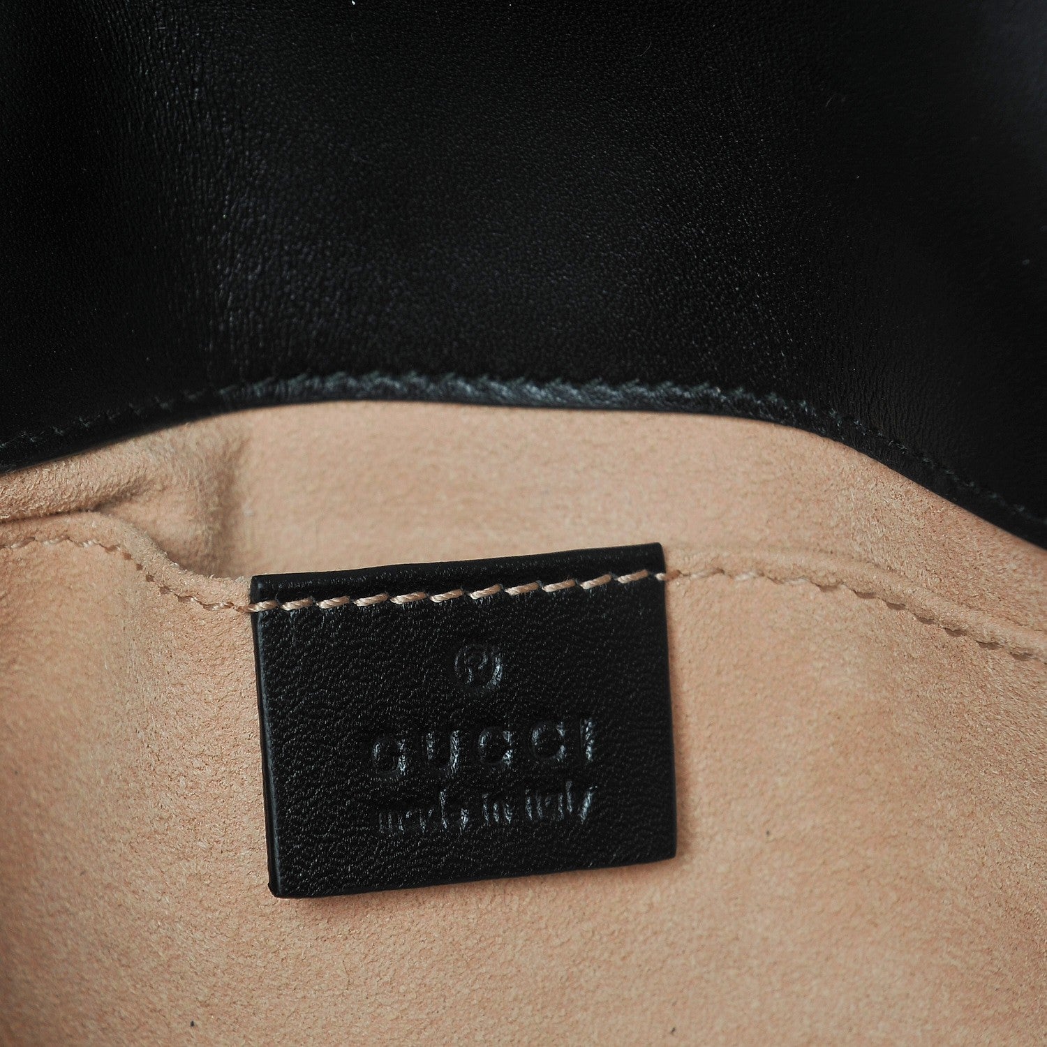 Gucci Calfskin Matelasse Studded Mini Pearly GG Marmont Shoulder Bag Black 6 of 7
